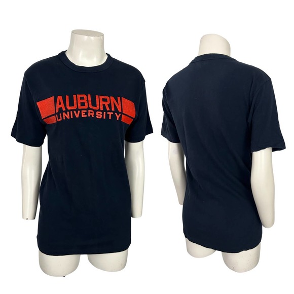 1970s Champion Auburn University Tee T Shirt Single Stitch / Women’s Small * - Picture 3 of 5